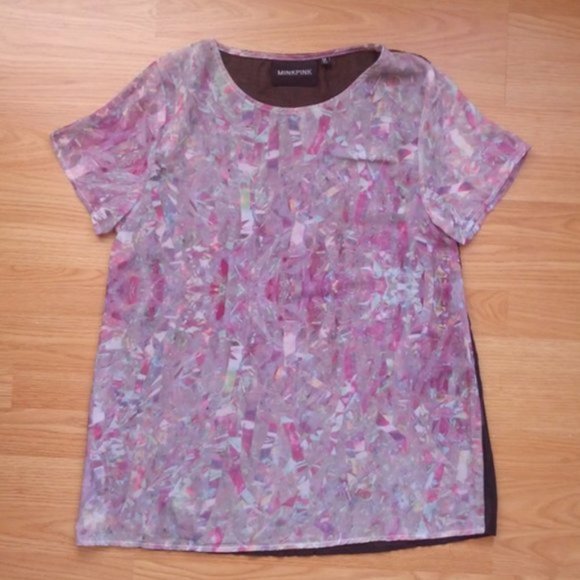 NWOT MINKPINK Cellofame Sheer Top | Size M - Picture 5 of 7